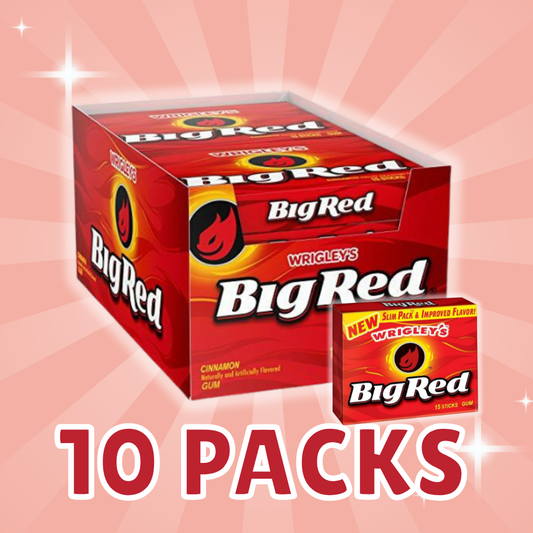 10x Wrigley’s Big Red Kaugummi – Cinnamon – 10x 15 Sticks