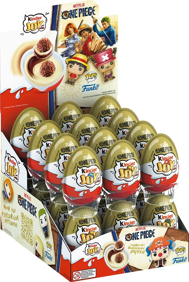 Kinder Joy One Piece Funko Pop Display Edition 2026 –  24x Überraschungsei mit Sammelfigur [20g×24]