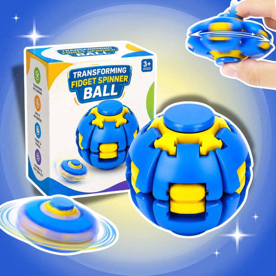 Fidget Spinner Ball Press-to-Spin – 3D-gedrucktes Fidget-Spielzeug für Kinder & Erwachsene