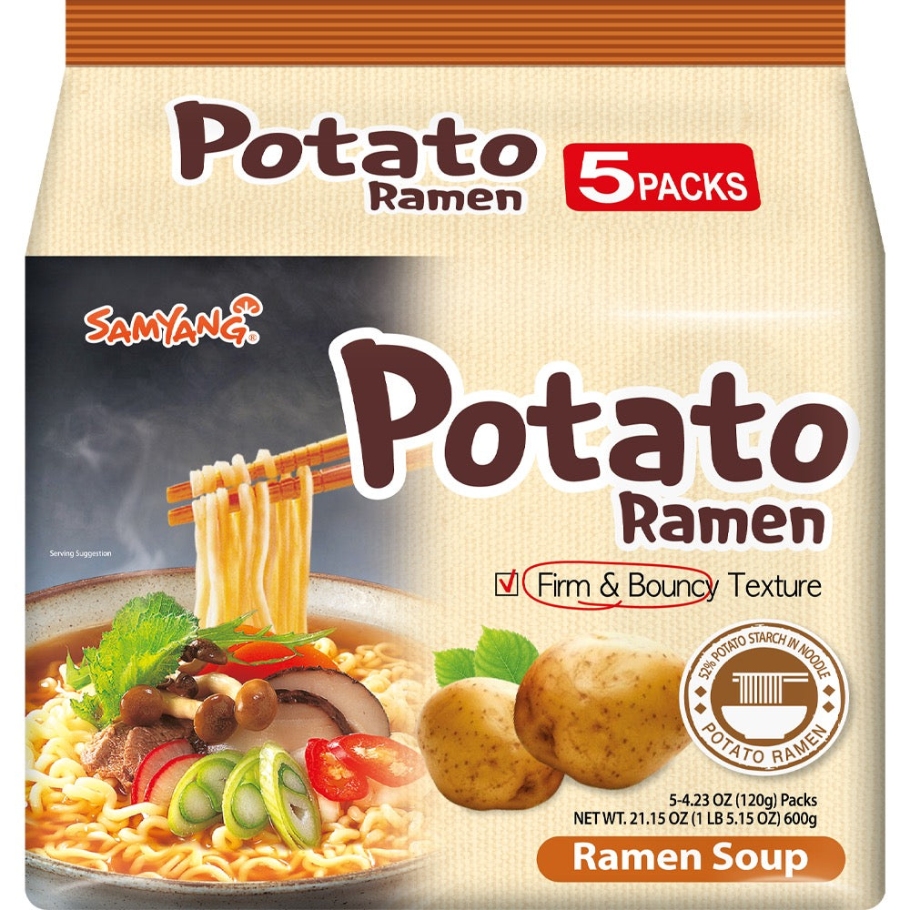 Samyang Potato Ramen – Koreanische Kartoffel-Ramen 5er Pack (5×120g)