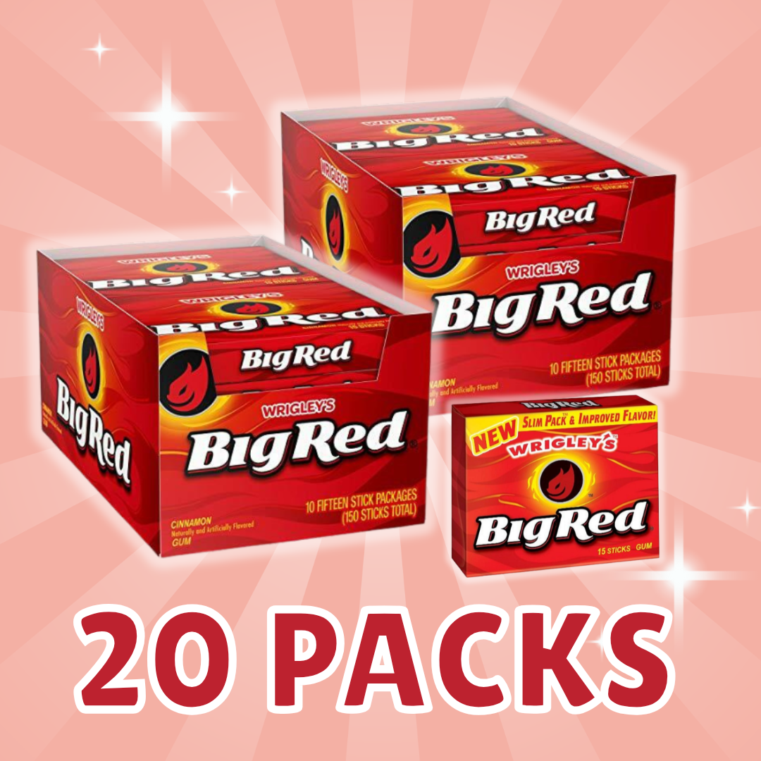 20x Wrigley’s Big Red Kaugummi – Cinnamon – 20x 15 Sticks