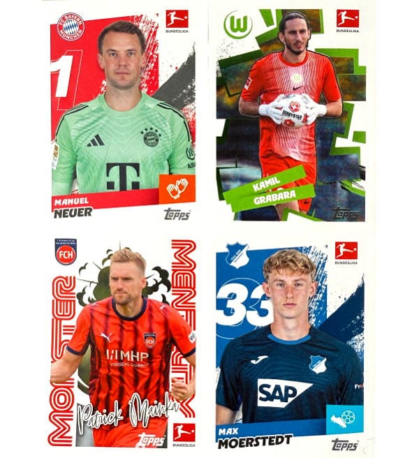 Topps Bundesliga Sticker 2025/2026 Display | 50 Stickertüten | Offizielle Stickerkollektion