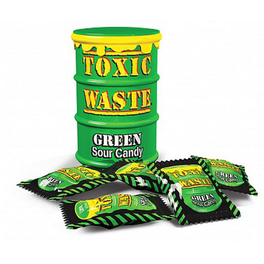Toxic Waste Green Sour Candy Drum - spaeti-gonzales